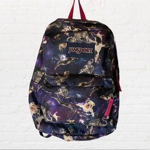 Jansport Superbreak Astro Kitty Dogs Space Cats Backpack